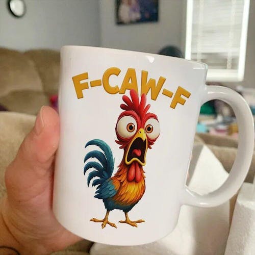 F-Caw-F Crow Joke - Funny Mug - Gift For Family Members, Coworkers, Friends - Personalized Mug