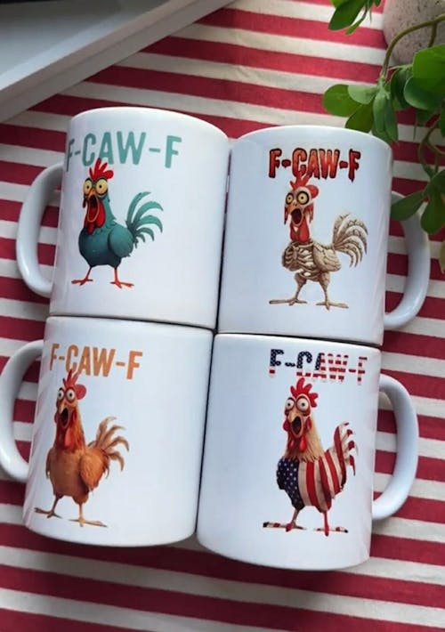 F-Caw-F Crow Joke - Funny Mug - Gift For Family Members, Coworkers, Friends - Personalized Mug