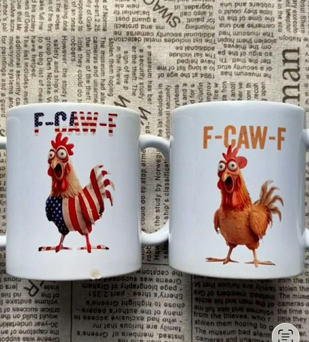 F-Caw-F Crow Joke - Funny Mug - Gift For Family Members, Coworkers, Friends - Personalized Mug