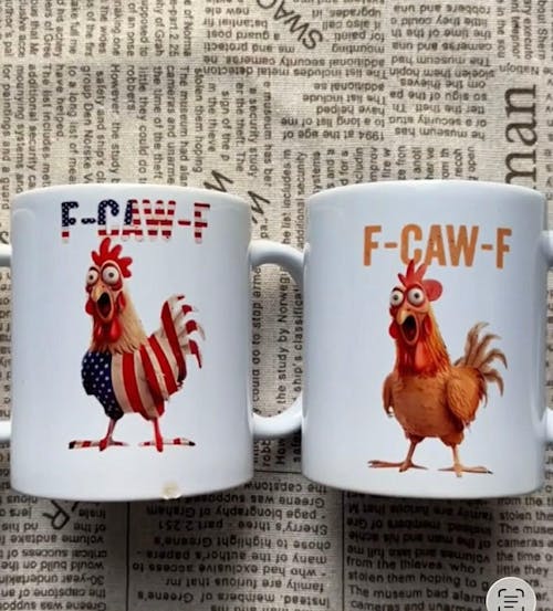F-Caw-F Crow Joke - Funny Mug - Gift For Family Members, Coworkers, Friends - Personalized Mug