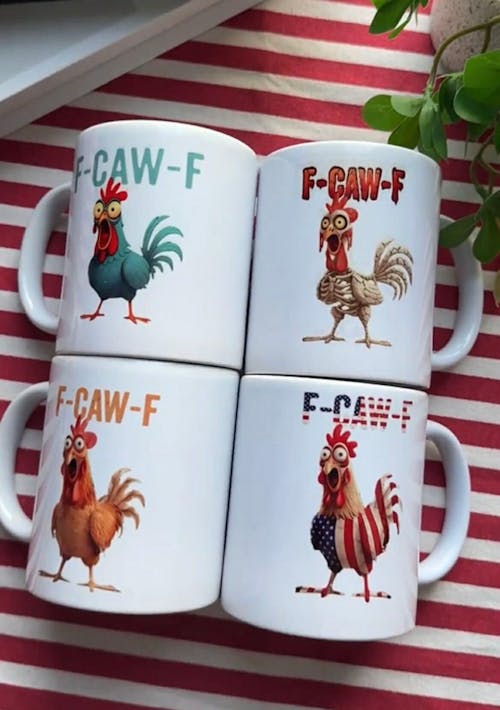 Funny Mug - F-Caw-F Crow Joke - Gift For Family Members, Coworkers, Friends - Personalized Mug