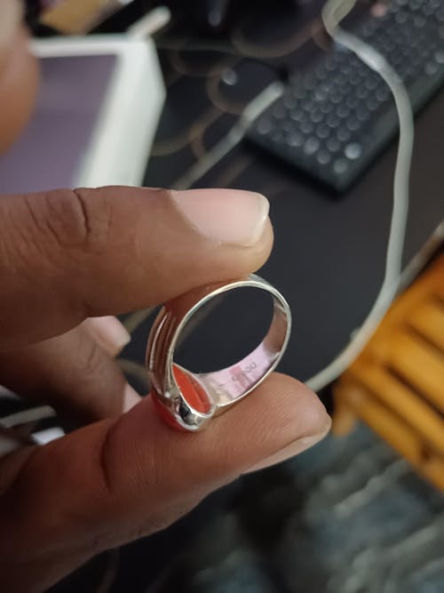 Statement Coral (Moonga) Ring in 925 Sterling Silver - Shakti
