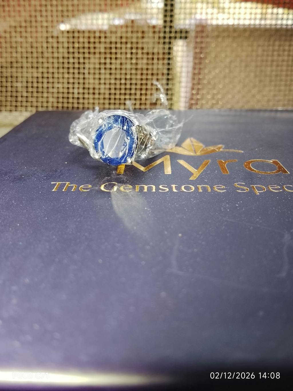 Cosmic Blue Sapphire (Neelam) Ring in 925 Sterling Silver - Urja Give Away
