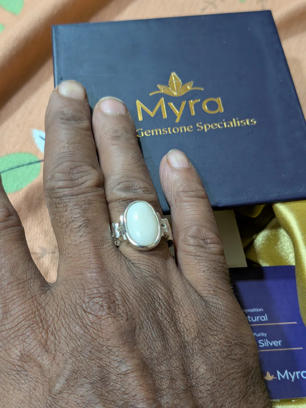 Exotic Opal (Doodhiya) Ring in 925 Sterling Silver - Shakti