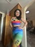 Colorful Horizon Lace High-waisted Leggings