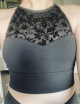 Sexy Flora Mesh Bra - Vintage Black