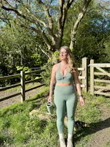 HeyCloud High-waisted Pocket Leggings with Pockets - Sage Green