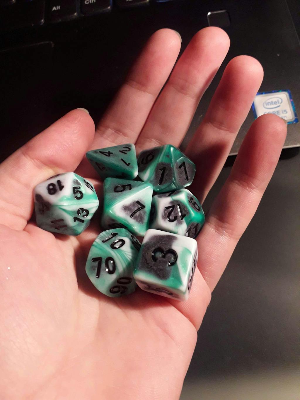 Archaic Green Dice Set