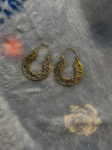 Whirl Wind Pattern Brass Earrings (Anti Tarnish)