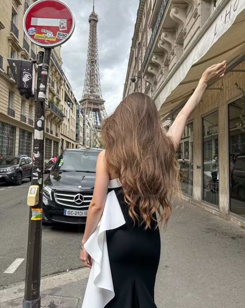 Trumpet/Mermaid Satin Evening/Formal Dress Floor-Length One-Shoulder Sleeveless With 3D Flowers&Ruffles