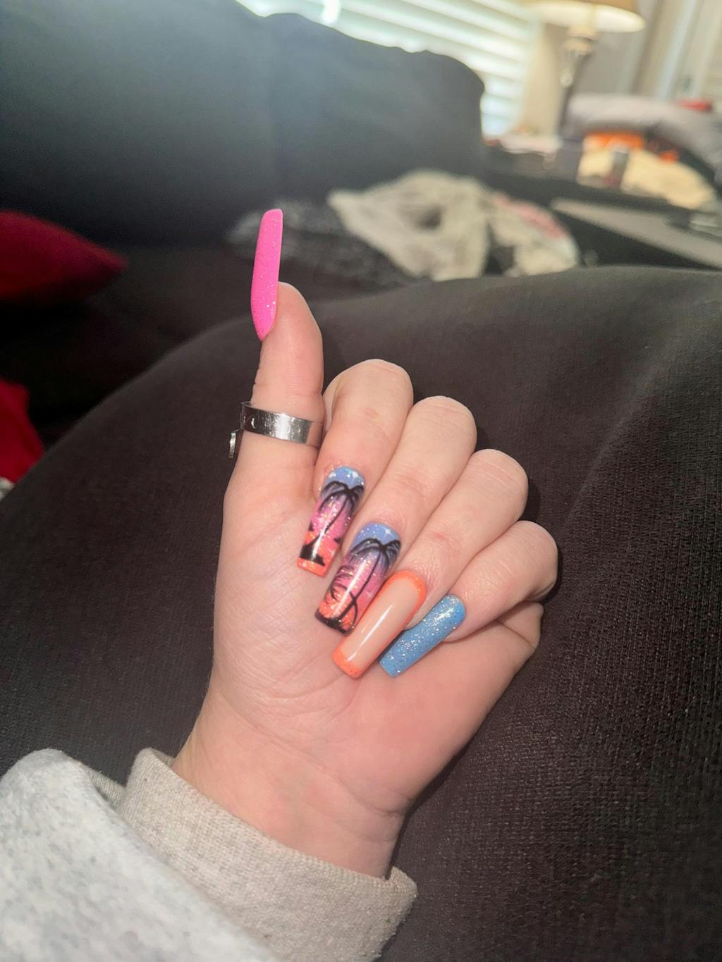 Palm Tree Summer Press On Nails