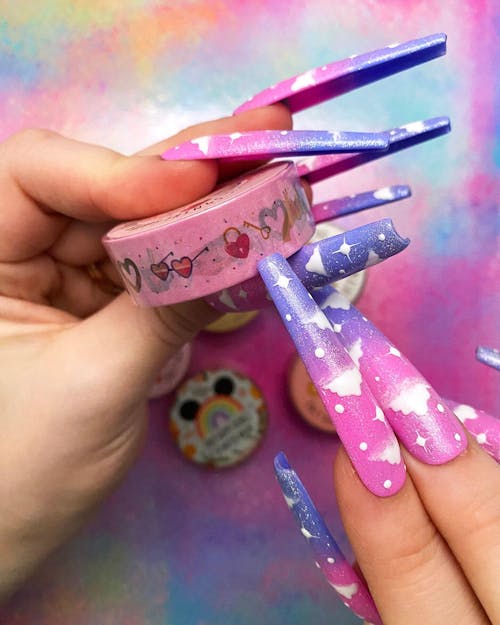 Cloud & Stars Press On Nails