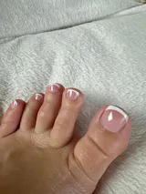 French Nails Fungel  French Toe Press on Nails