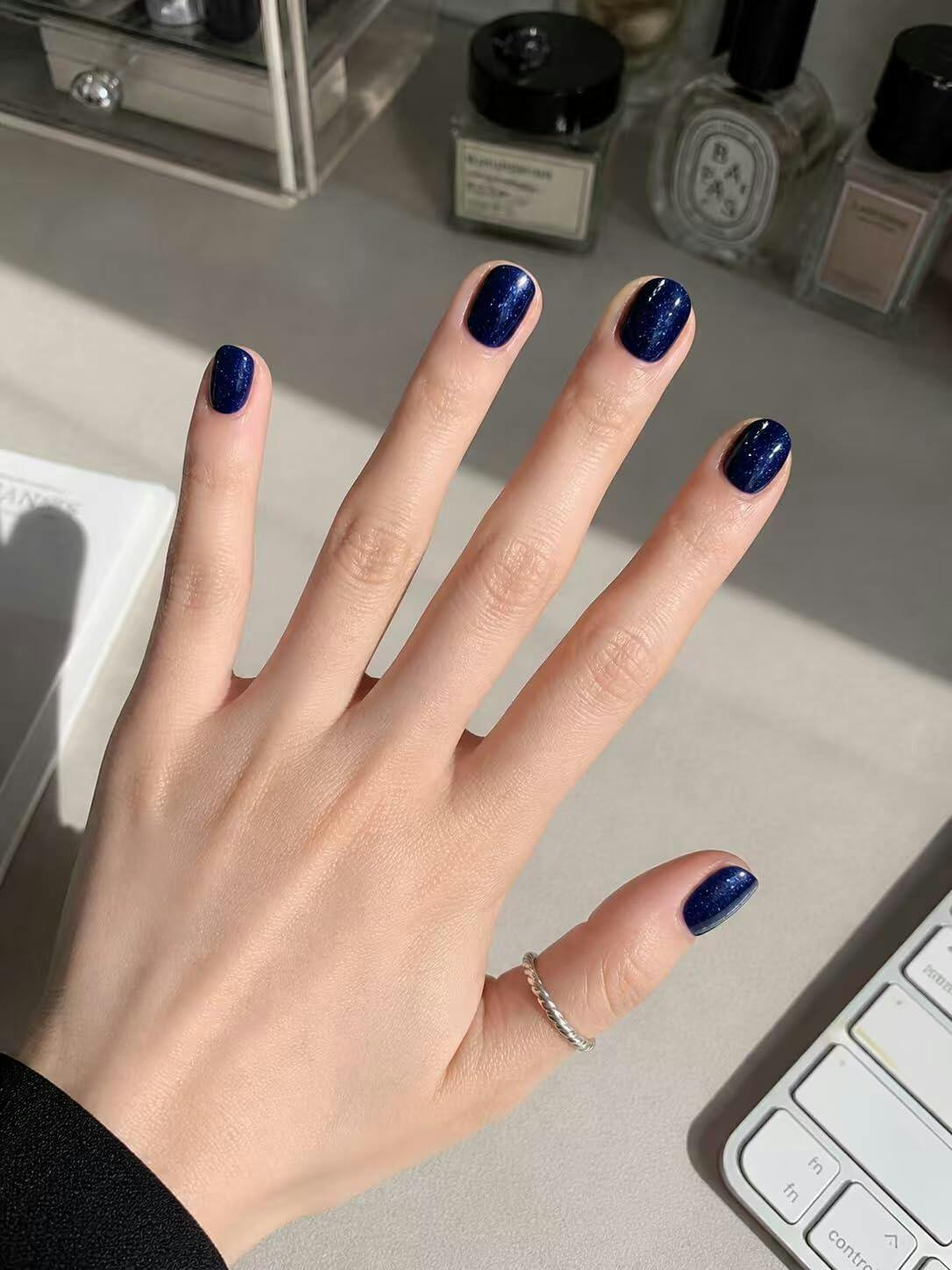 SHIMMERY DARK BLUE | OneCure Gel Polish – NAILOG