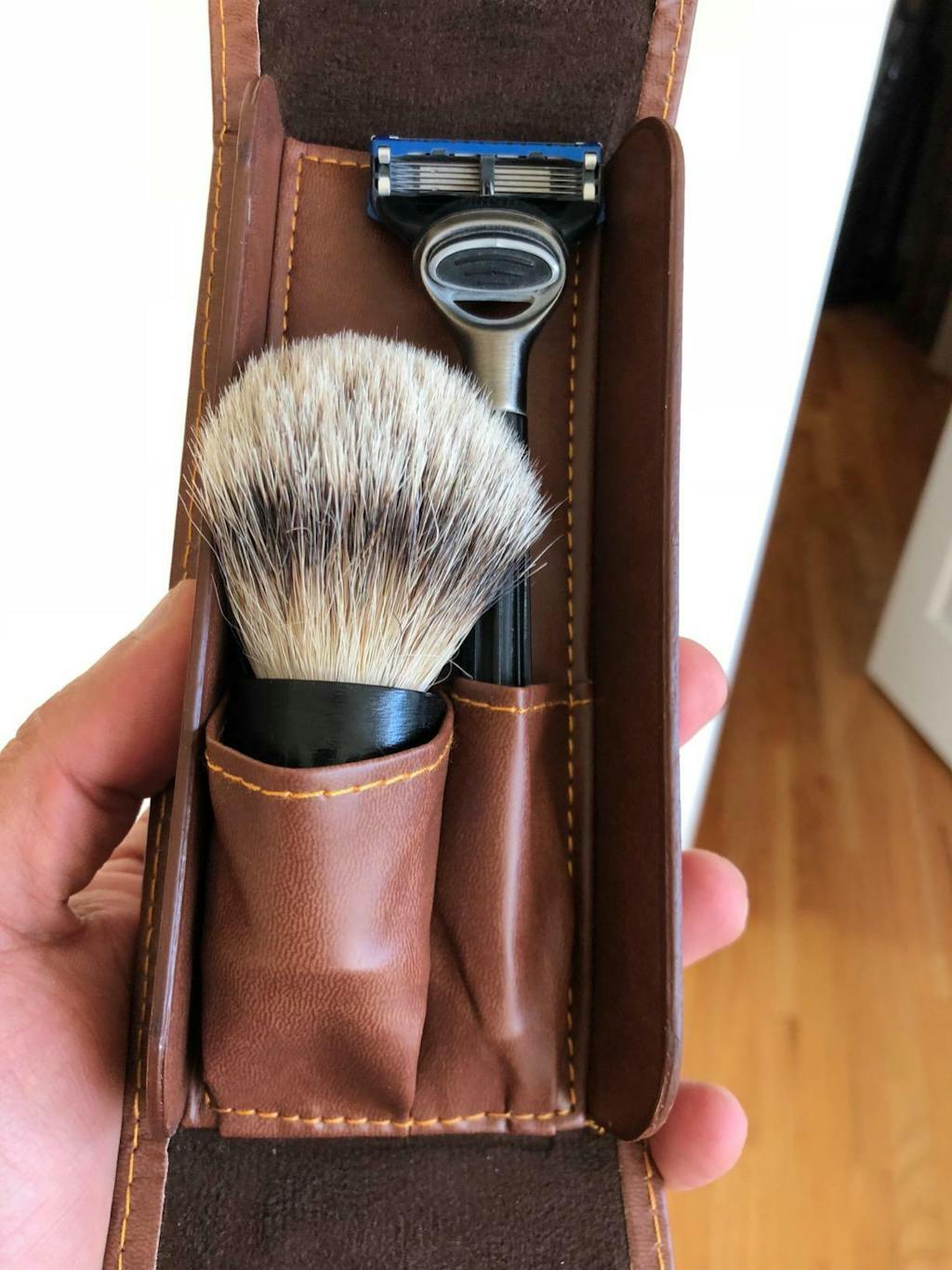 Straight Razor Leather Case Brown Naked Armor Naked Armor Razors