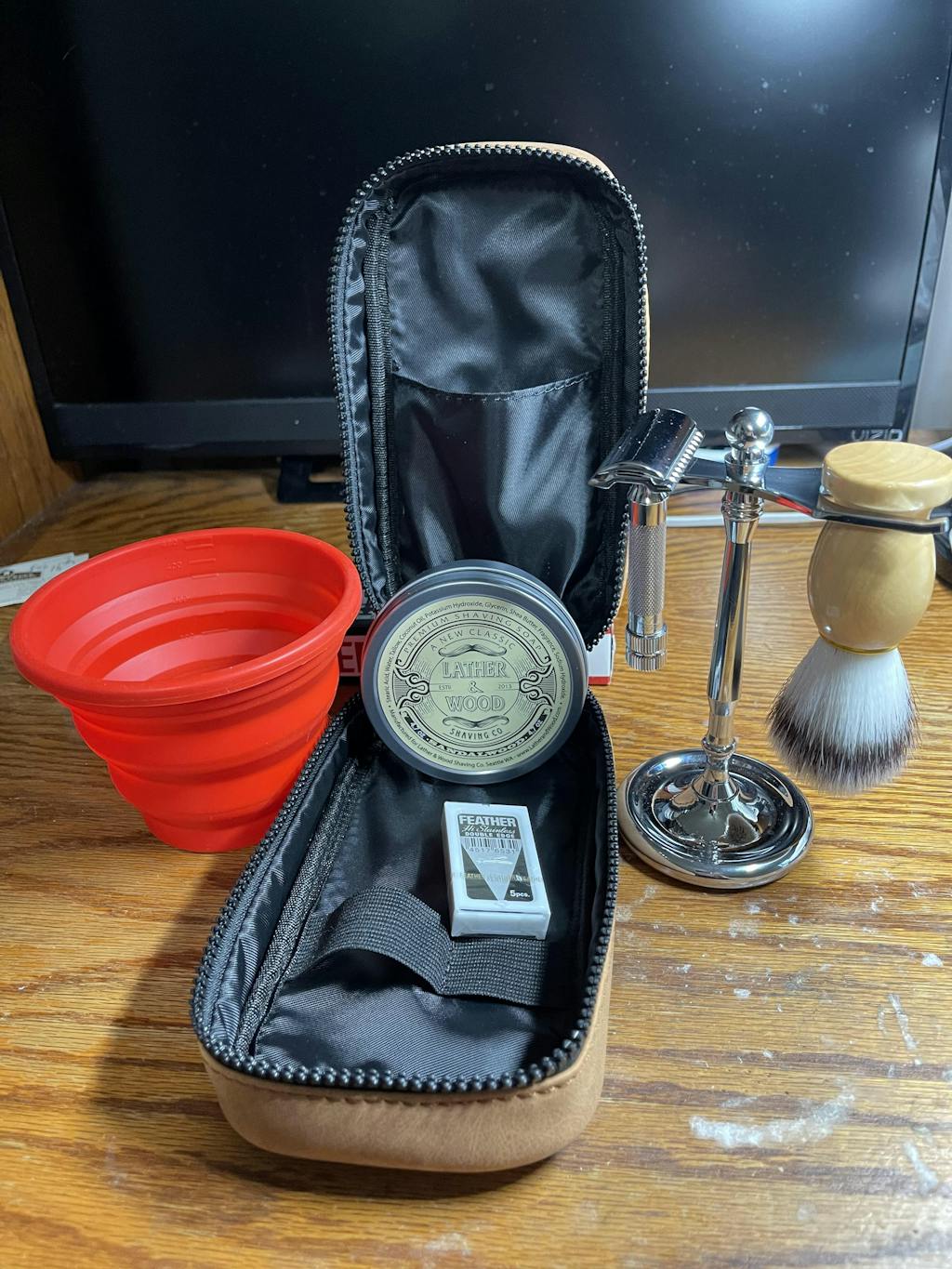 Straight Razor Leather Case Brown Naked Armor Naked Armor Razors