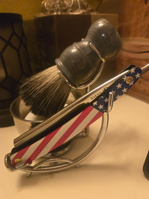 Naked Armor American Straight Razor 7/8" Metal Japanese Steel