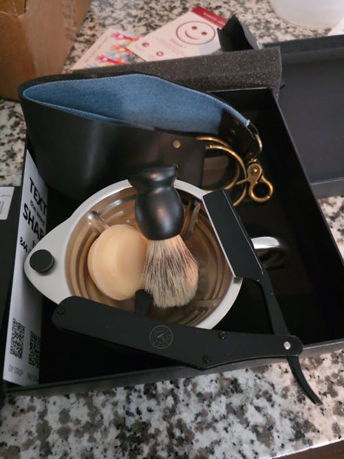 Naked Armor Lancelot Straight Razor 7/8" Black Round Point Japanese Stainless Steel