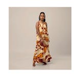 Sleeveless Maxi Dress - Earth Abstract