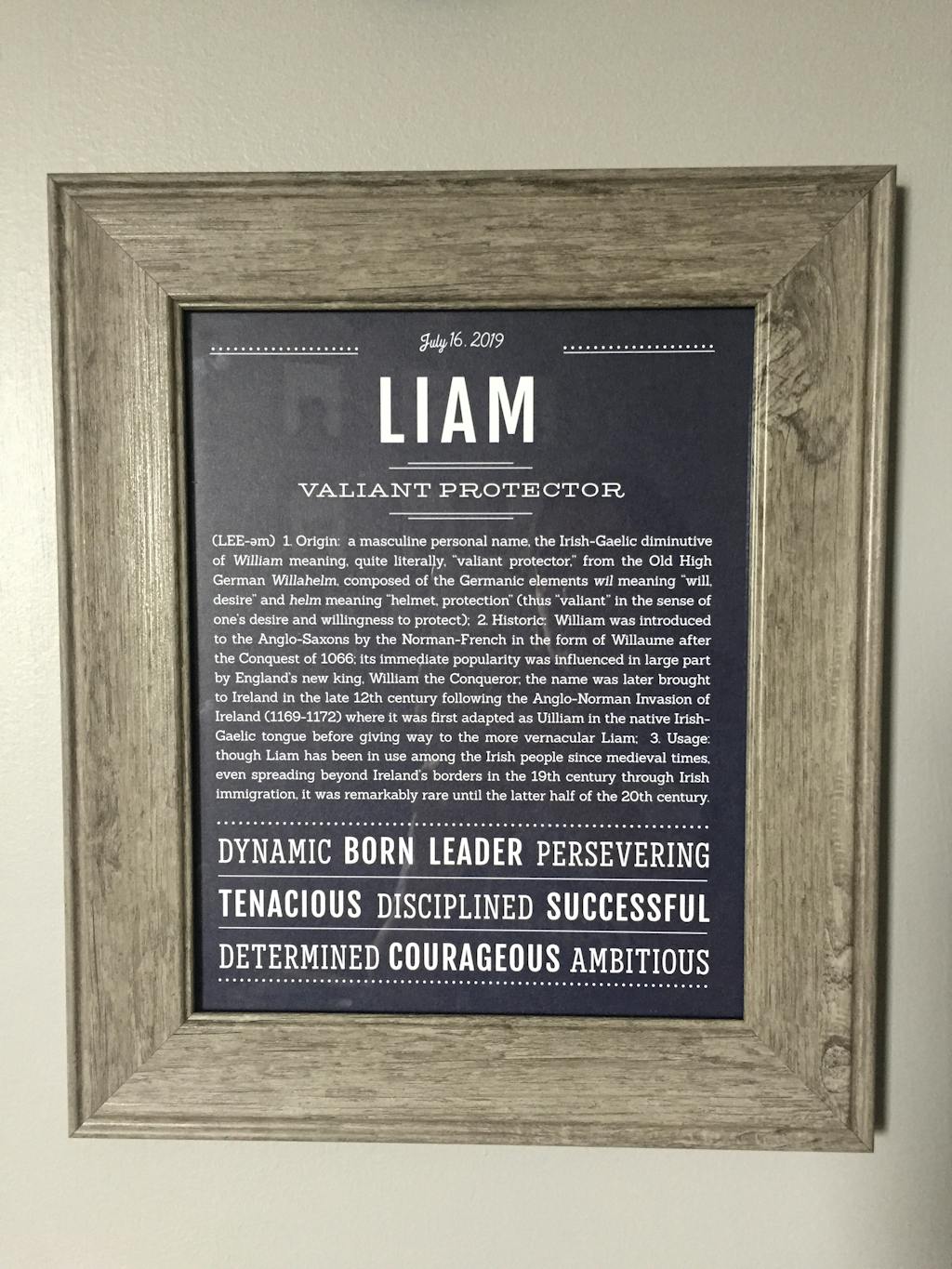 Liam | Name Art Print