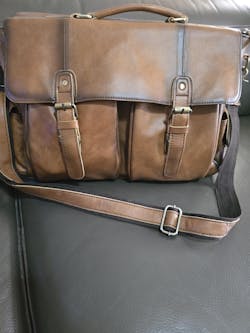 Torba design genuine cowhide leather satchel briefcase with sling