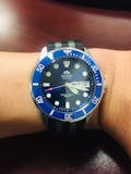 SKX Ceramic Bezel Insert: Sub style Blue/White