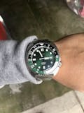 SKX Ceramic Bezel Insert: Dual Time style Green/Black