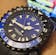 SKX007/SRPD Chapter Ring: Sunburst Navy Finish with White Markers