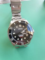SKX007/SRPD Chapter Ring: Matte Black Finish with Blue Markers