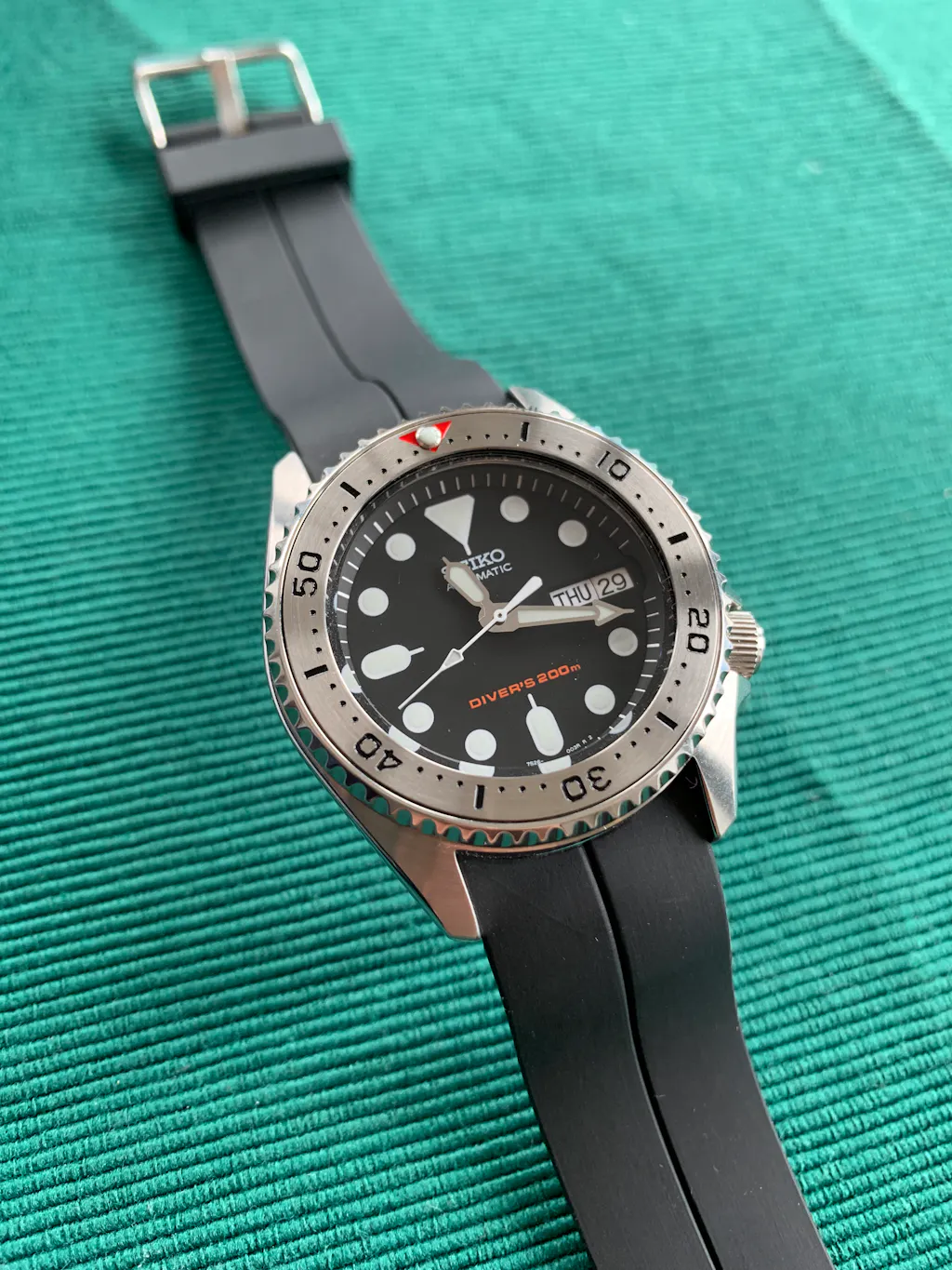 SKX013 Steel Bezel Insert Dual Time Style Noir Namokimods NamokiMODS
