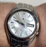 Watch Dial: Mother of Pearl White