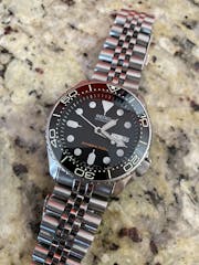 SKX007/SRPD Lumed Ceramic Bezel Insert: SMP style Black/White Mk2