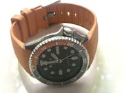 NMK801 Curved End SKX/SRPD Rubber Strap: Orange