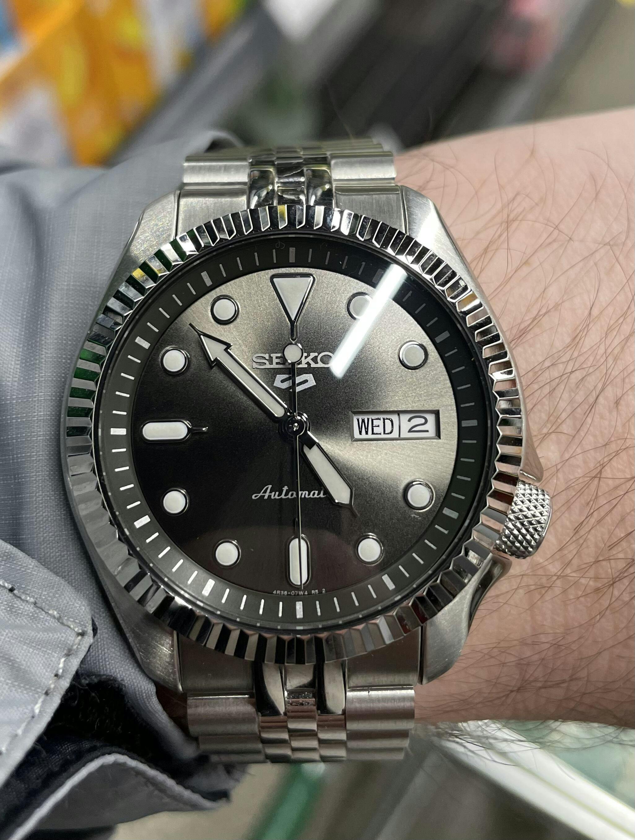 seiko srpe fluted bezel