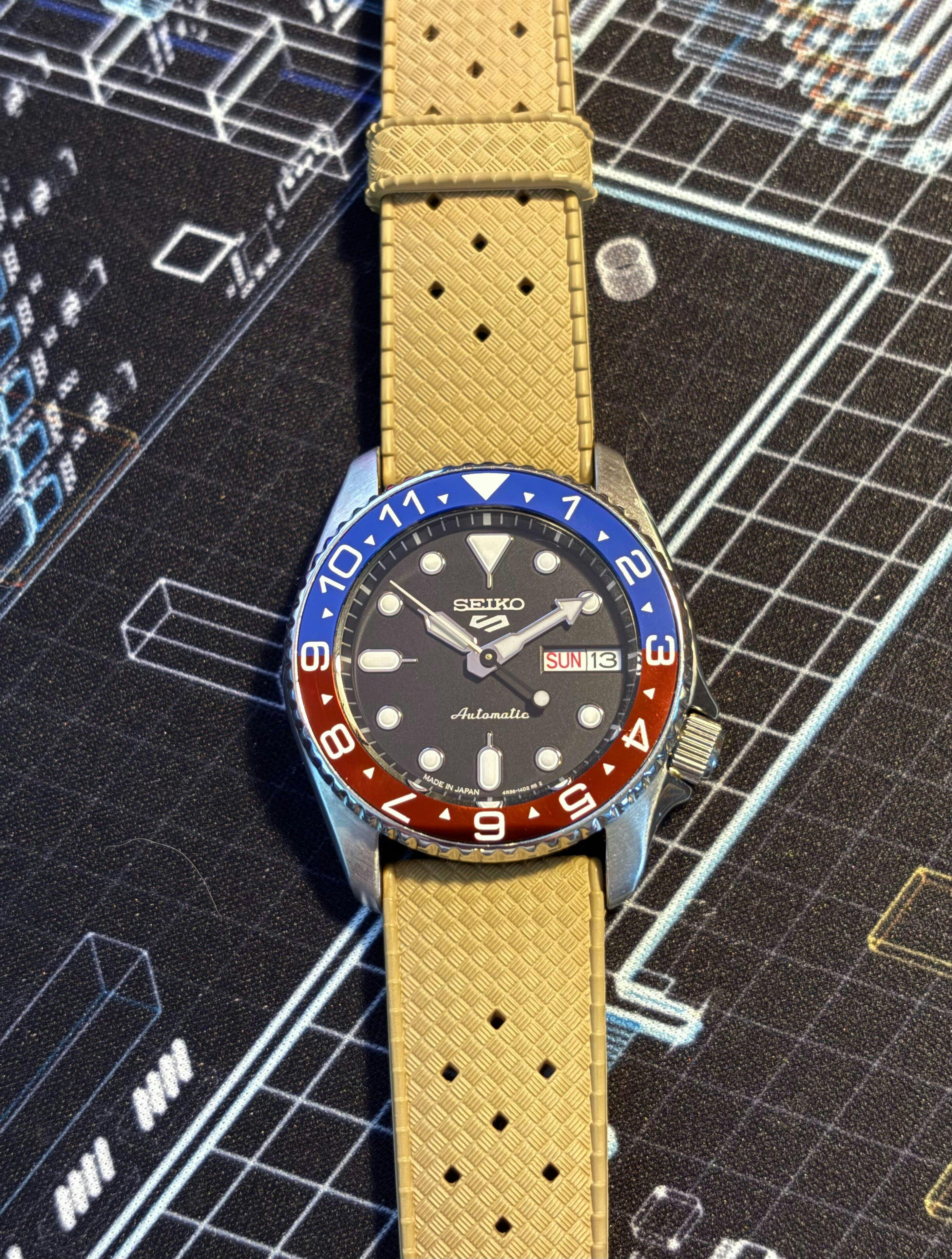 SKX013 Ceramic Bezel Insert: SMP style Blue/White | namokiMODS