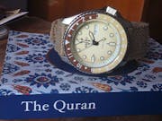 SKX007/SRPD Lumed Glass Bezel Insert: Vintage Dual Time Style Root Beer