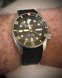 SKX013 Ceramic Bezel Insert: BB58 style Black/Gold