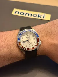 SKX007/SRPD Ceramic Bezel Insert: GMT style Red/Blue (Pepsi)