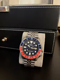 SKX007/SRPD Glass Bezel Insert: Dual Time Style Pepsi