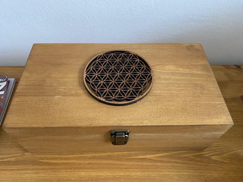 Wandbild Holz "Blume des Lebens"