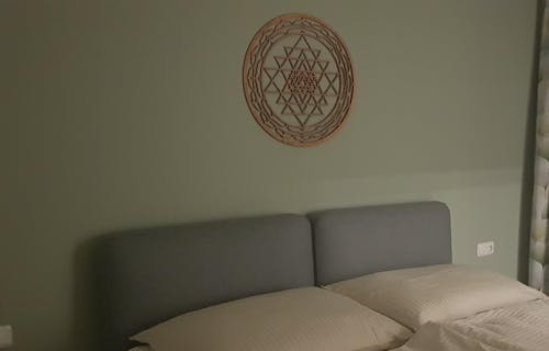 Wandbild Holz "Sri Yantra"