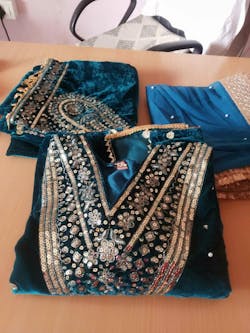 Rama Pakistani Velvet Suit | Ready to Wear