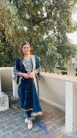 Rama Color Winter Velvet Suit | Nardev Fashion