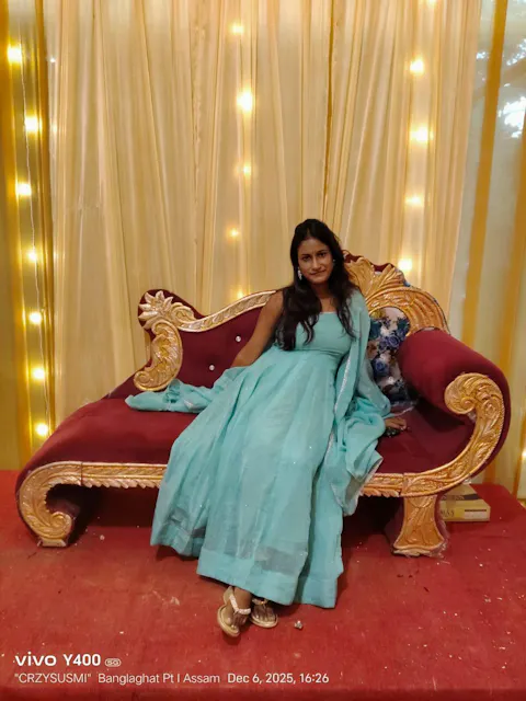Sky Color Sleevless Anarkali Gown Set - Aarti Chauhan