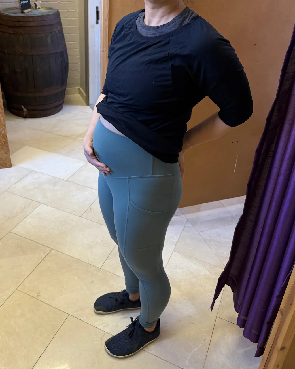 Luxe Maternity & Postnatal Leggings - 7/8 - Sage
