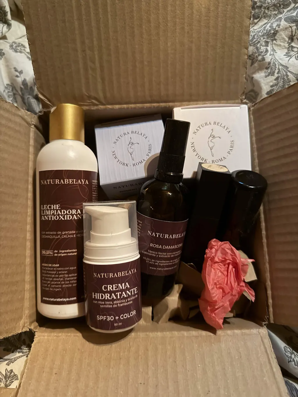 Crema hidratante de día con color SPF30 con Aloe vera, aceite de abisinia y frambuesa