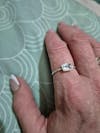 Blue Topaz Rectangular Faceted Fine Band Ring R3793-BTO