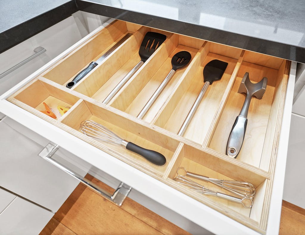 Custom Drawer Organizer for Utensils, Silverware, Baking