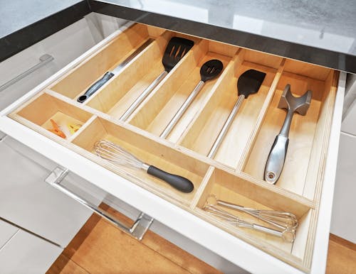 Custom Drawer Organizer for Utensils, Silverware, Baking