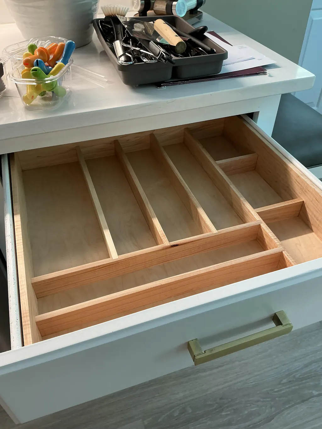 Custom Drawer Organizer for Utensils, Silverware, Baking